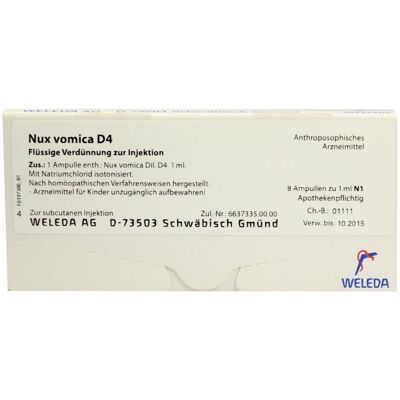 Weleda Nux Vomica D4 - Homöopathisches Mittel Weleda Nux Vomica D4 - Homöopathisches Mittel