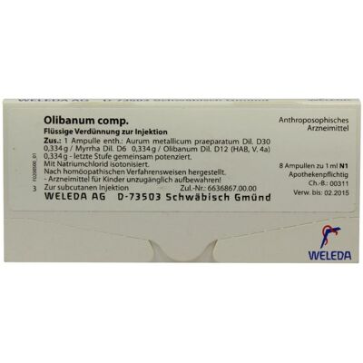 Weleda Olibanum Comp. Ampullen - ampullen Weleda Olibanum Comp. Ampullen - ampullen