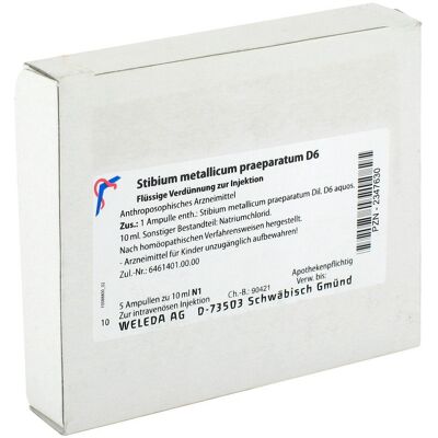 Weleda D6 Homöopathisches Mittel - 5x10 ml Ampullen Weleda D6 Homöopathisches Mittel - 5x10 ml Ampullen