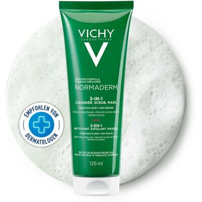 Vichy Normaderm - 3-in-1 Gesichtsreiniger, Maske & Peeling - Empfindliche Haut Vichy Normaderm - 3-in-1 Gesichtsreiniger, Maske & Peeling - Empfindliche Haut