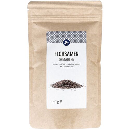 Flohsamen gemahlen Pulver