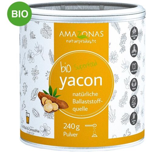 Yacon 100% Bio pur natürliche Süsse Pulver