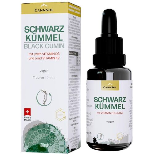Cannsol Schwarzkümmel mit Vitamin D3 und K2 Tropfen