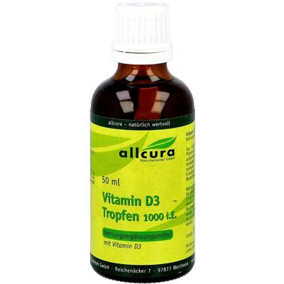 allcura Vitamin D3 Tropfen 1000 i.E. - Nahrungsergänzungsmittel allcura Vitamin D3 Tropfen 1000 i.E. - Nahrungsergänzungsmittel