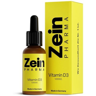 ZeinPharma Vitamin D3 1000 I.E. Tropfen - Immunsystem Unterstützung 50mL ZeinPharma Vitamin D3 1000 I.E. Tropfen - Immunsystem Unterstützung 50mL