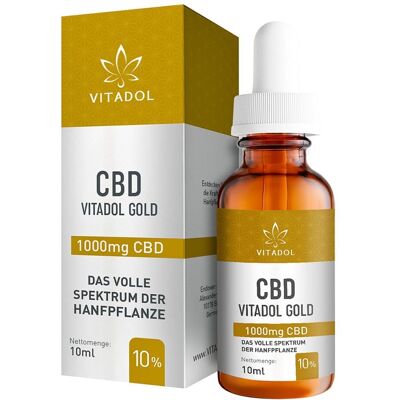 Vitadol Gold 10% CBD Öl - Vollspektrum Hanföl Vitadol Gold 10% CBD Öl - Vollspektrum Hanföl