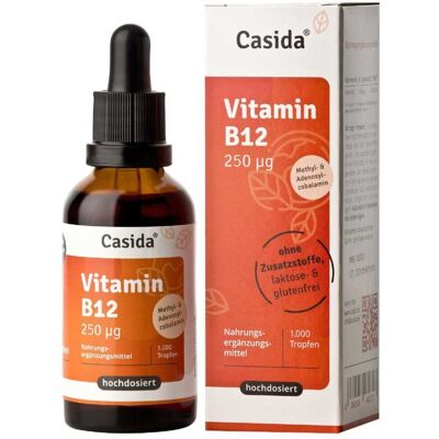 Casida Vegane Vitamin B12 Tropfen - Unterstützt Energie & Nervensystem Casida Vegane Vitamin B12 Tropfen - Unterstützt Energie & Nervensystem