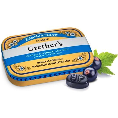 Grethers Blackcurrant Gold zuckerhaltig Pastillen Dose
