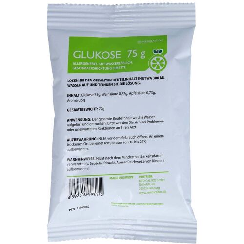 Glukose 75 g Limette Plv.z.her.e.lsg.z.einnehmen