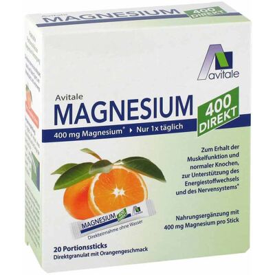 Avitale Magnesium 400 direkt Orange Portionssticks - Nahrungsergänzungsmittel Avitale Magnesium 400 direkt Orange Portionssticks - Nahrungsergänzungsmittel
