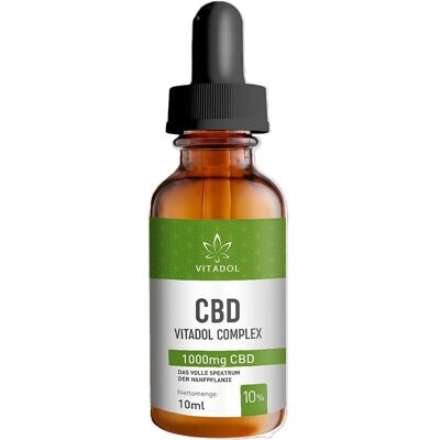 Vitadol Complex 10% CBD Mundöl - Vollspektrum Hanföl 10ml Vitadol Complex 10% CBD Mundöl - Vollspektrum Hanföl 10ml