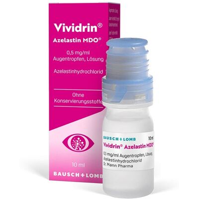 Vividrin Azelastin MDO 0,5 mg/ml Augentropfen, Lösung Vividrin Azelastin MDO 0,5 mg/ml Augentropfen, Lösung