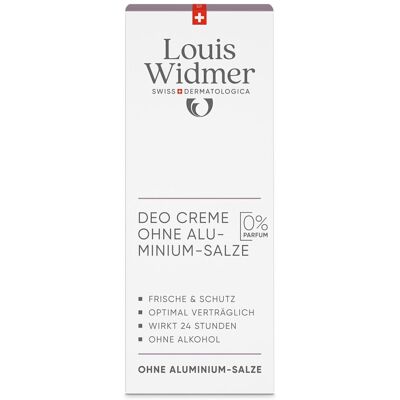 Louis Widmer Widmer Deo Creme - Ohne Aluminium, Unparfümiert - Deodorant Louis Widmer Widmer Deo Creme - Ohne Aluminium, Unparfümiert - Deodorant