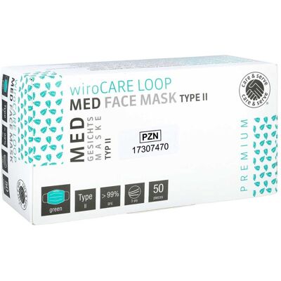 Op-maske Mundschutz 3lagig M.gummi Grün Op-maske Mundschutz 3lagig M.gummi Grün