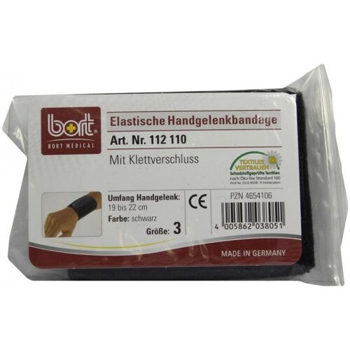 Bort Handgelenkbandage Größe 3 schwarz mit Klettband vers.