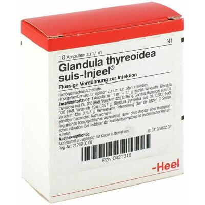 Heel GmbH Glandula Thyreoidea suis Injeel - Homöopathisches Mittel Heel GmbH Glandula Thyreoidea suis Injeel - Homöopathisches Mittel