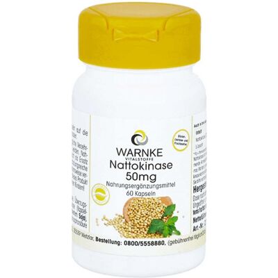 Warnke Nattokinase 50 mg - Herzschutz Kapseln Warnke Nattokinase 50 mg - Herzschutz Kapseln