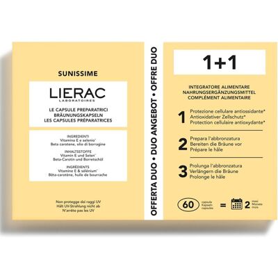 Lierac Sunissime Duo - Hautvorbereitung & Bräunungsstütze - 60 Kapseln Lierac Sunissime Duo - Hautvorbereitung & Bräunungsstütze - 60 Kapseln