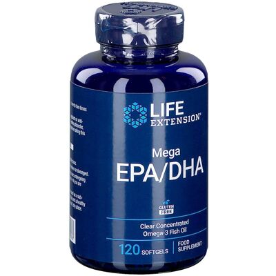 Life Extension Mega EPA DHA EU - Omega-3 Fischöl-Kapseln Life Extension Mega EPA DHA EU - Omega-3 Fischöl-Kapseln