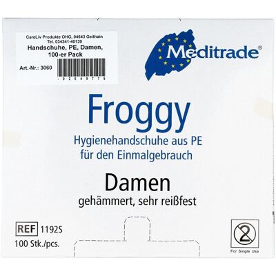 Froggy - PE hygienické rukavice - S - Einweghandschuhe Froggy - PE hygienické rukavice - S - Einweghandschuhe