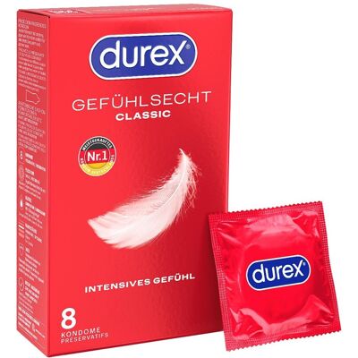 DUREX Gefühlsecht 8 hauchzarte Kondome für intensives Empfinden DUREX Gefühlsecht 8 hauchzarte Kondome für intensives Empfinden
