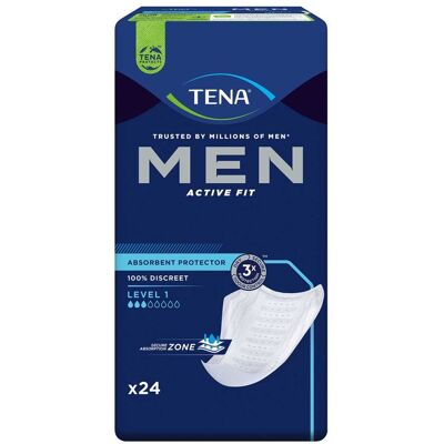 Tena Men Level 1 absorbierende Einlagen - Inkontinenz Pads Tena Men Level 1 absorbierende Einlagen - Inkontinenz Pads