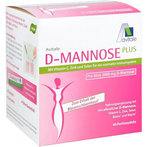 Avitale D-Mannose Plus 2000 mg mit Vitamine und Mineralstoffe Sticks