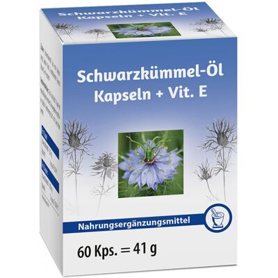 Schwarzkümmelöl + Vitamin E Kapseln Schwarzkümmelöl + Vitamin E Kapseln