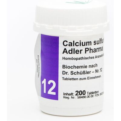 Biochemie Adler 12 Calcium sulf.D6 Adl.ph. Tabletten Biochemie Adler 12 Calcium sulf.D6 Adl.ph. Tabletten