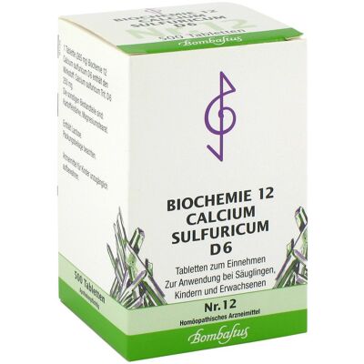 Bombastus-Werke AG BIOCHEMIE 12 Calcium sulfuricum D 6 Comprimés Bombastus-Werke AG BIOCHEMIE 12 Calcium sulfuricum D 6 Comprimés