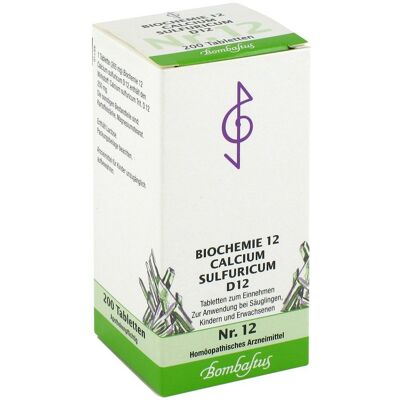 Bombastus-Werke AG BIOCHEMIE 12 Calcium sulfuricum D12 Tabletten - Homöopathische Tabletten Bombastus-Werke AG BIOCHEMIE 12 Calcium sulfuricum D12 Tabletten - Homöopathische Tabletten