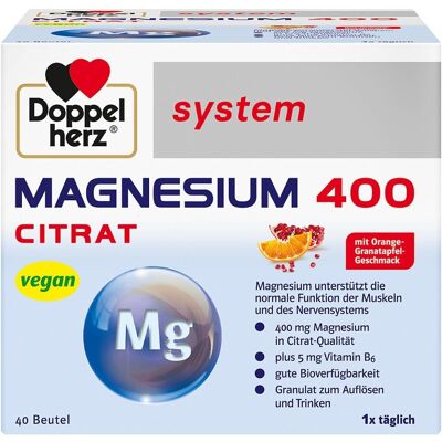 Doppelherz Magnesium 400 Citrat - Immun, Knochen & Muskeln - Granulat Doppelherz Magnesium 400 Citrat - Immun, Knochen & Muskeln - Granulat