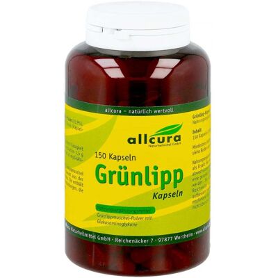 Allcura Grünlippmuschel Kapseln - 150 Stück Allcura Grünlippmuschel Kapseln - 150 Stück