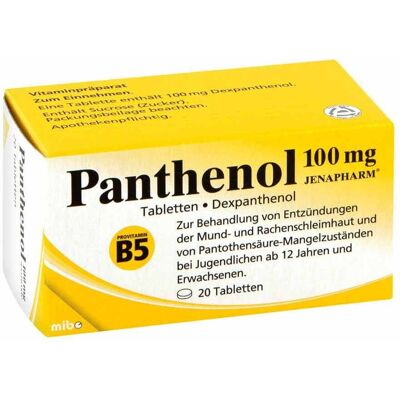 Panthenol 100 mg Jenapharm Tabletten Panthenol 100 mg Jenapharm Tabletten