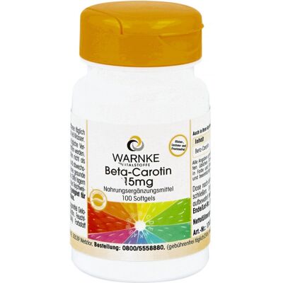 Warnke Vitalstoffe GmbH - Beta Carotin Kapseln 15 mg 100 St Warnke Vitalstoffe GmbH - Beta Carotin Kapseln 15 mg 100 St