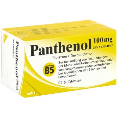 MIBE GmbH Arzneimittel Jenapharm Pantenol 100 mg Tabletten MIBE GmbH Arzneimittel Jenapharm Pantenol 100 mg Tabletten