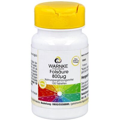Warnke Folsäure 800 Microgramm Tabletten Warnke Folsäure 800 Microgramm Tabletten