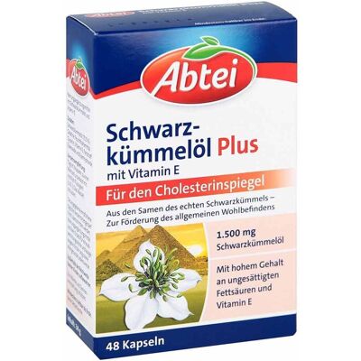 Abtei Schwarzkümmelöl Plus Kapseln - Nahrungsergänzungsmittel Abtei Schwarzkümmelöl Plus Kapseln - Nahrungsergänzungsmittel