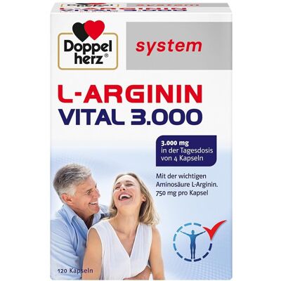 Doppelherz L-Arginin Vital 3.000 - Nahrungsergänzungsmittel Kapseln Doppelherz L-Arginin Vital 3.000 - Nahrungsergänzungsmittel Kapseln