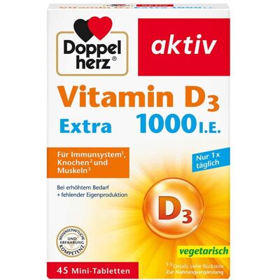 DOPPELHERZ - Vitamin D3 1000 I.E. EXTRA - Dietary supplement DOPPELHERZ - Vitamin D3 1000 I.E. EXTRA - Dietary supplement