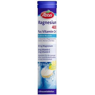ABTEI Magnesium 400 Plus Vitamin C+E Brausetablette - Nahrungsergänzungsmittel ABTEI Magnesium 400 Plus Vitamin C+E Brausetablette - Nahrungsergänzungsmittel