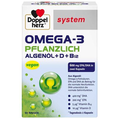 Doppelherz Vegane Omega-3 Algenkapseln - Nahrungsergänzungsmittel Doppelherz Vegane Omega-3 Algenkapseln - Nahrungsergänzungsmittel