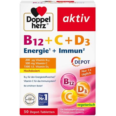 Doppelherz Vitamin B12+C+D3 - Mineralien & Vitamine Doppelherz Vitamin B12+C+D3 - Mineralien & Vitamine