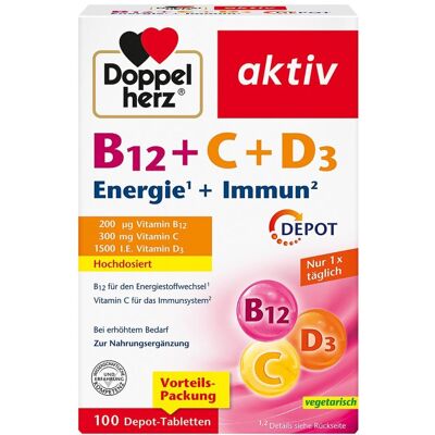 Doppelherz Vitamin B12 C D3 - Nahrungsergänzungsmittel Doppelherz Vitamin B12 C D3 - Nahrungsergänzungsmittel