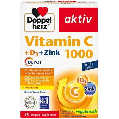 Doppelherz - Vitamin C 1000 + D3 + Zink Depot Doppelherz - Vitamin C 1000 + D3 + Zink Depot