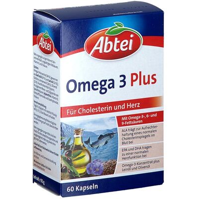 Abtei Omega-3 Plus Kapseln - Nahrungsergänzungsmittel Abtei Omega-3 Plus Kapseln - Nahrungsergänzungsmittel