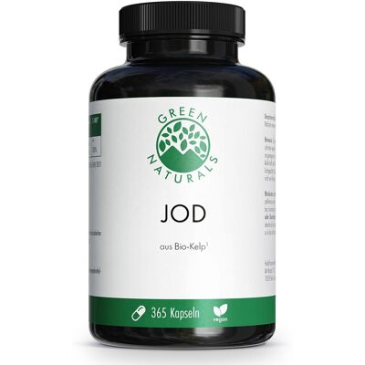 GREEN NATURALS Jod aus Bio-Kelp 200 µg Kapseln GREEN NATURALS Jod aus Bio-Kelp 200 µg Kapseln