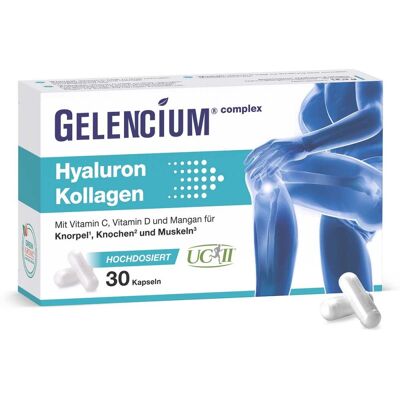 GELENCIUM® Hyaluron Kollagen hochdosiert mit Vitamin C Kapseln GELENCIUM® Hyaluron Kollagen hochdosiert mit Vitamin C Kapseln