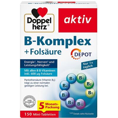 DOPPELHERZ B-Komplex+Folsäure Tabletten - Nahrungsergänzungsmittel DOPPELHERZ B-Komplex+Folsäure Tabletten - Nahrungsergänzungsmittel