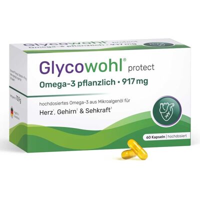 Glycowohl Omega-3 Kapseln 917 mg vegan + DHA + EPA + DPA Glycowohl Omega-3 Kapseln 917 mg vegan + DHA + EPA + DPA